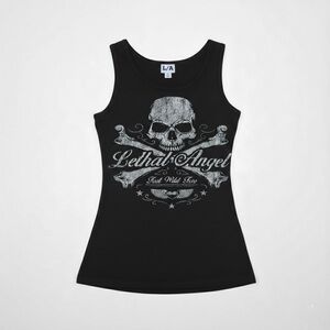 Black Skull Graphic Tank Top
